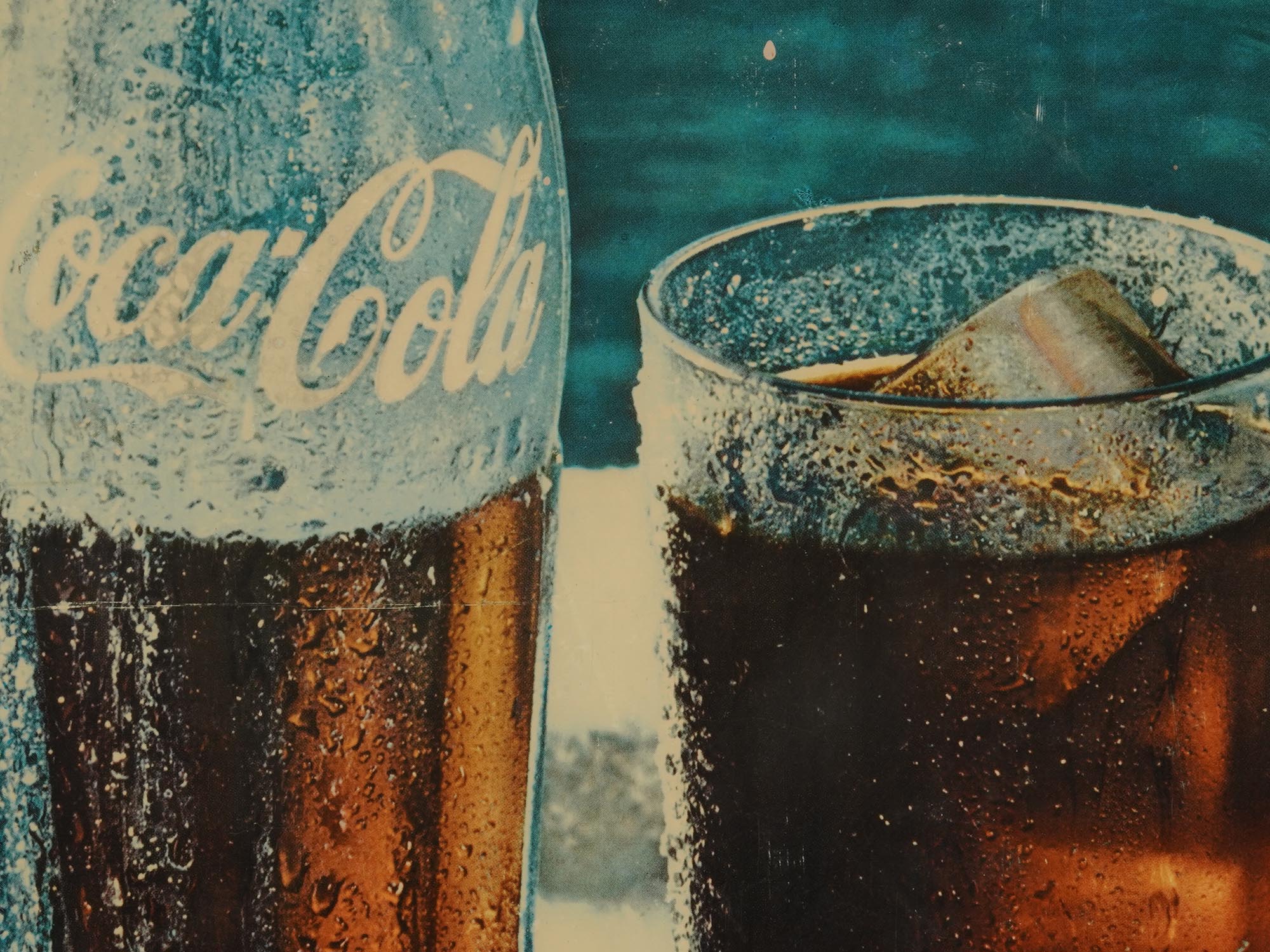 VINTAGE DANISH COCA COLA ADVERTISEMENT POSTER PIC-2